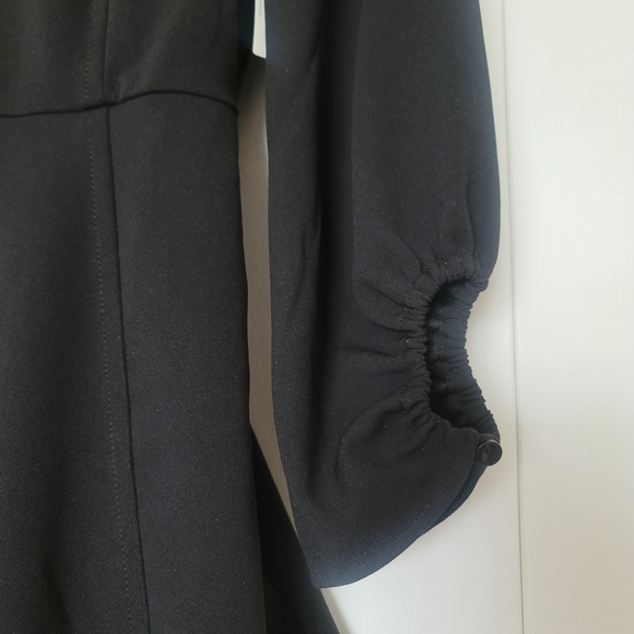 NWT Lark & Ro Solid Black Midi Dress Size 6 - Picture 5 of 11